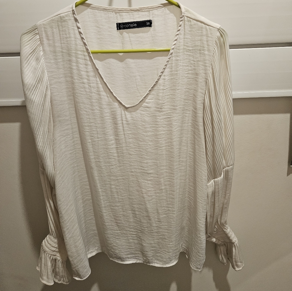 Brazilian white semi-sheer blouse